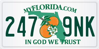 FL license plate 2479NK