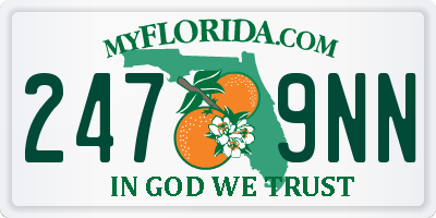 FL license plate 2479NN