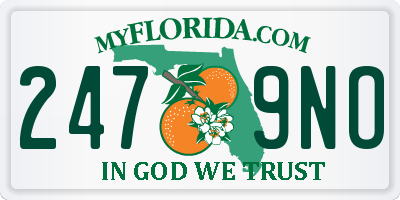 FL license plate 2479NO