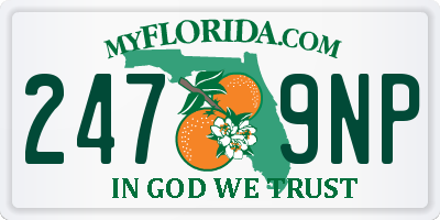 FL license plate 2479NP
