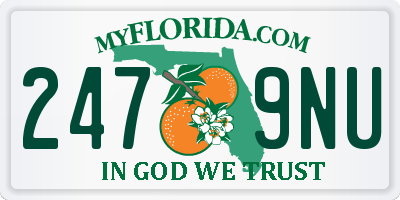 FL license plate 2479NU