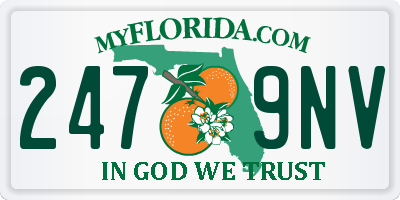 FL license plate 2479NV
