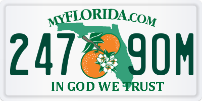 FL license plate 2479OM