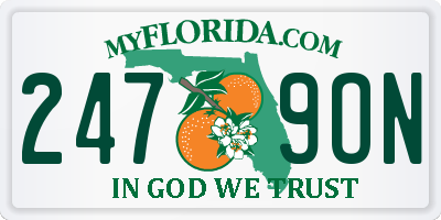 FL license plate 2479ON