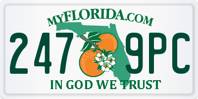 FL license plate 2479PC