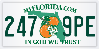 FL license plate 2479PE