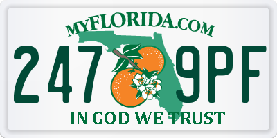 FL license plate 2479PF