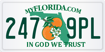 FL license plate 2479PL