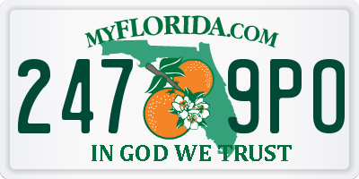 FL license plate 2479PO
