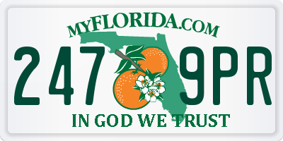 FL license plate 2479PR