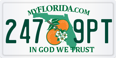 FL license plate 2479PT