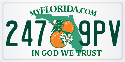 FL license plate 2479PV