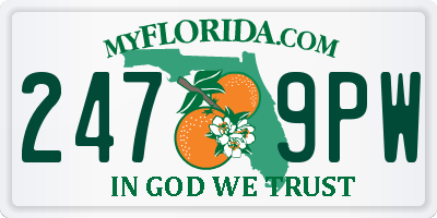 FL license plate 2479PW
