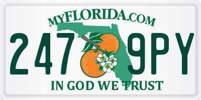 FL license plate 2479PY