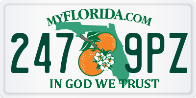 FL license plate 2479PZ
