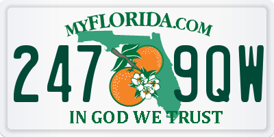 FL license plate 2479QW
