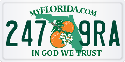 FL license plate 2479RA