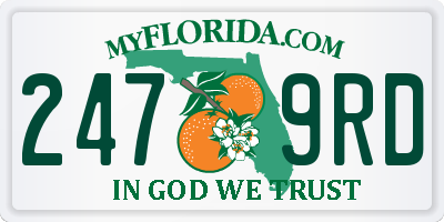 FL license plate 2479RD