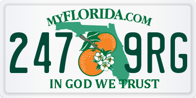 FL license plate 2479RG