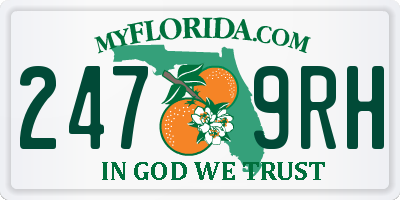 FL license plate 2479RH