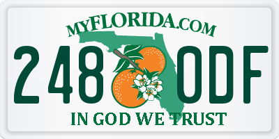 FL license plate 2480DF