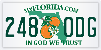 FL license plate 2480DG