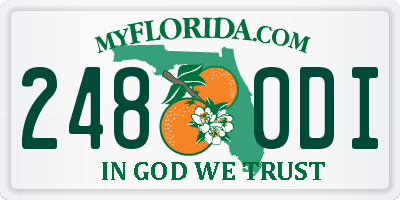 FL license plate 2480DI