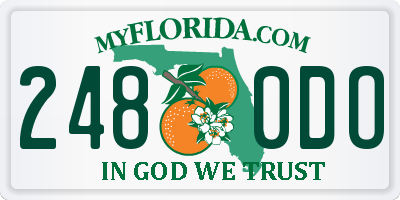 FL license plate 2480DO