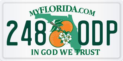 FL license plate 2480DP