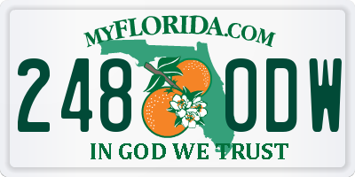 FL license plate 2480DW