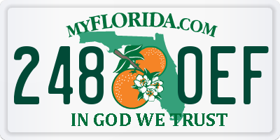 FL license plate 2480EF