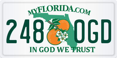 FL license plate 2480GD