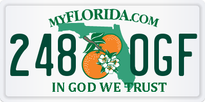 FL license plate 2480GF