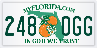 FL license plate 2480GG