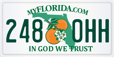 FL license plate 2480HH