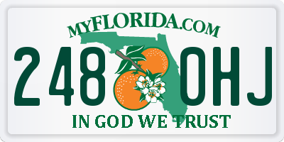 FL license plate 2480HJ
