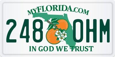 FL license plate 2480HM