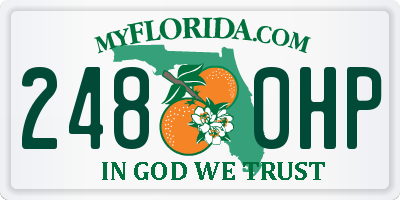 FL license plate 2480HP
