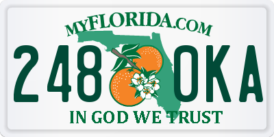 FL license plate 2480KA