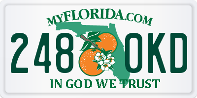 FL license plate 2480KD