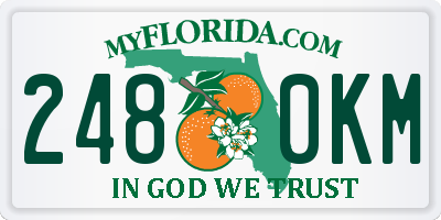 FL license plate 2480KM