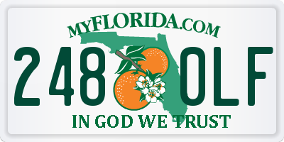 FL license plate 2480LF