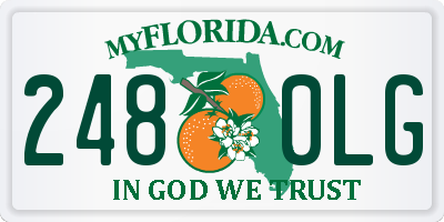 FL license plate 2480LG