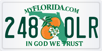 FL license plate 2480LR