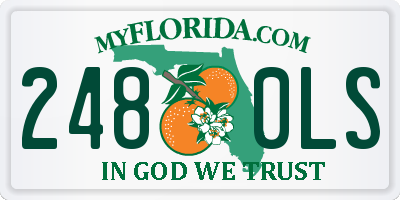 FL license plate 2480LS