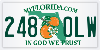 FL license plate 2480LW