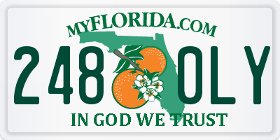 FL license plate 2480LY