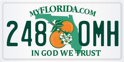 FL license plate 2480MH