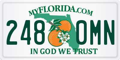 FL license plate 2480MN