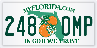 FL license plate 2480MP